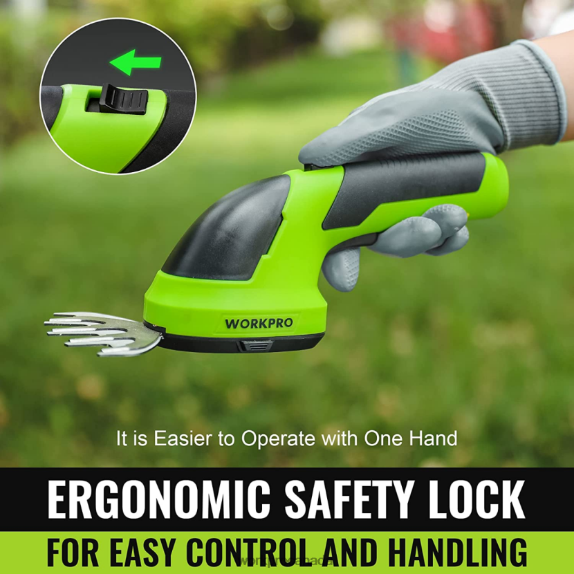 Pink/Green/White WORKPRO 2 in 1 Handheld 7.2V Electric Cordless Shrubbery Trimmer Hedge Shears/Grass Cutter Tool ZNRDXV269