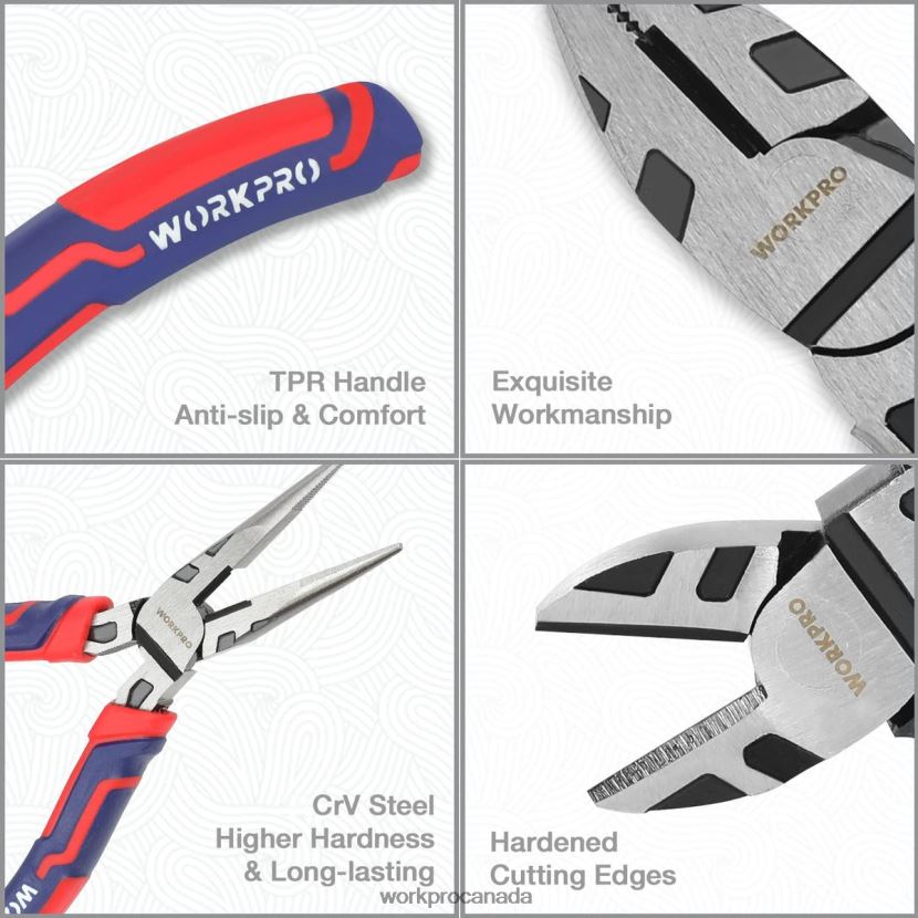 Helpful WORKPRO 20V Cordless Impact Wrench & 5 Pcs Pliers Set & 16 Pcs Magnetic Screwdriver Set & 3 Pcs Adjustable Wrench Set Tool ZNRDXV319
