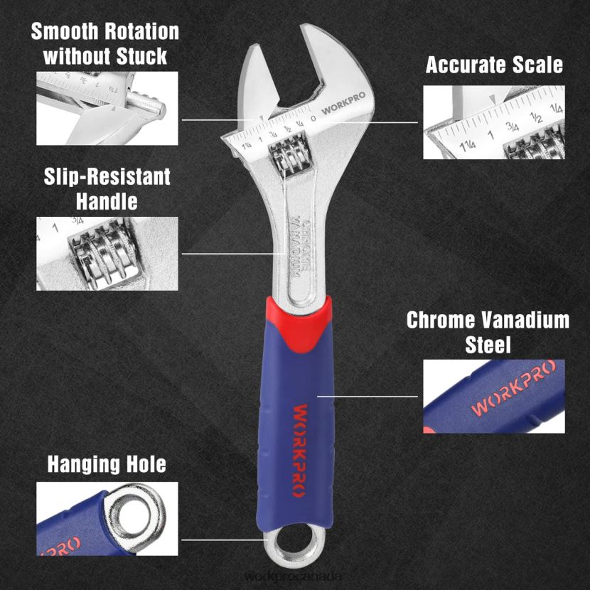 Helpful WORKPRO 20V Cordless Impact Wrench & 5 Pcs Pliers Set & 16 Pcs Magnetic Screwdriver Set & 3 Pcs Adjustable Wrench Set Tool ZNRDXV319