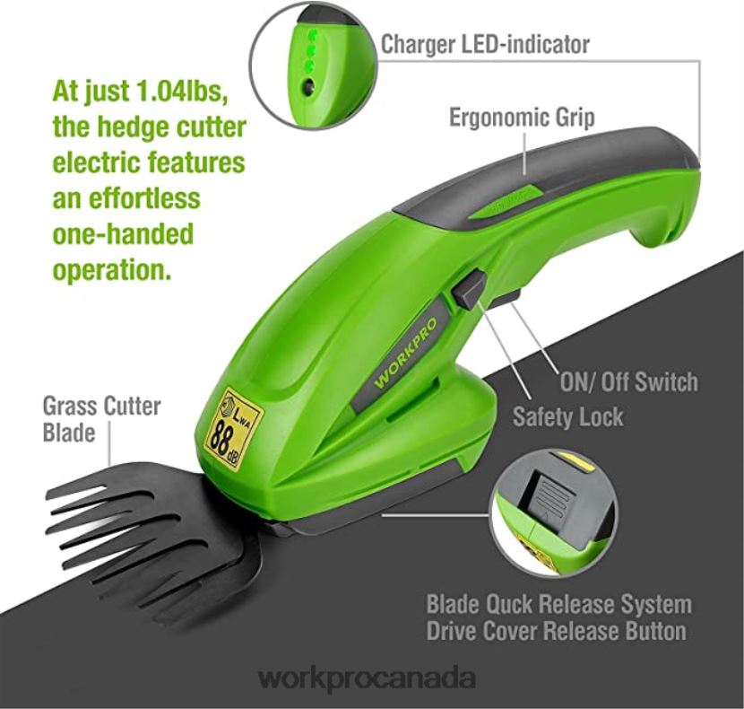 Morden WORKPRO 20V Cordless Hedge Trimmer & 2 in 1 Handheld Hedge Trimmer & 2-Piece Pruning Shears & Garden Knee Pads Tool ZNRDXV320