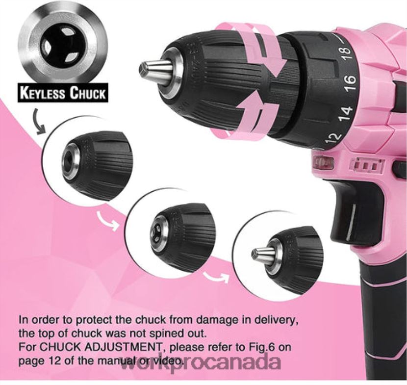 Pink WORKPRO 12V Cordless Drill Driver Kit & 103 Pcs Tool Kit & 8 Pcs Magnetic Screwdrivers Set & 6-in-1 Staple Gun Tool ZNRDXV315