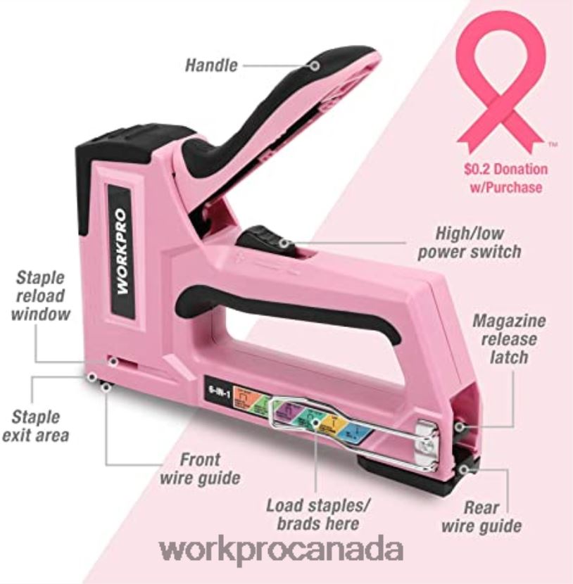 Pink WORKPRO 12V Cordless Drill Driver Kit & 103 Pcs Tool Kit & 8 Pcs Magnetic Screwdrivers Set & 6-in-1 Staple Gun Tool ZNRDXV315