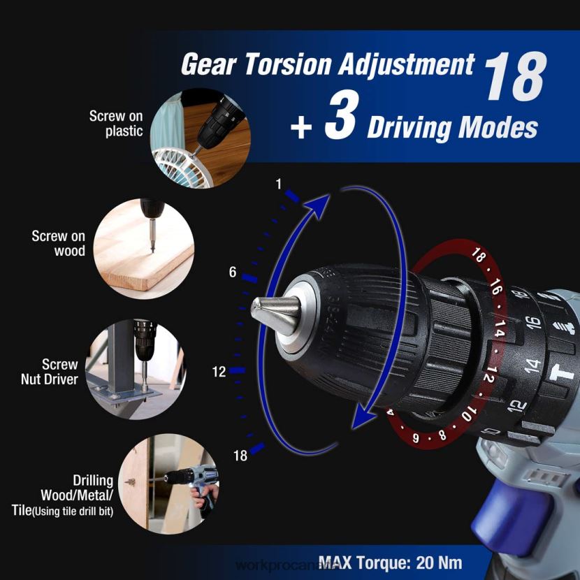 Useful WORKPRO 12V Cordless Reciprocating Saw & 12V Cordless Drill Driver Kit & 12 Pcs Magnetic Screwdrivers Set & Cordless Hot Glue Gun Tool ZNRDXV321