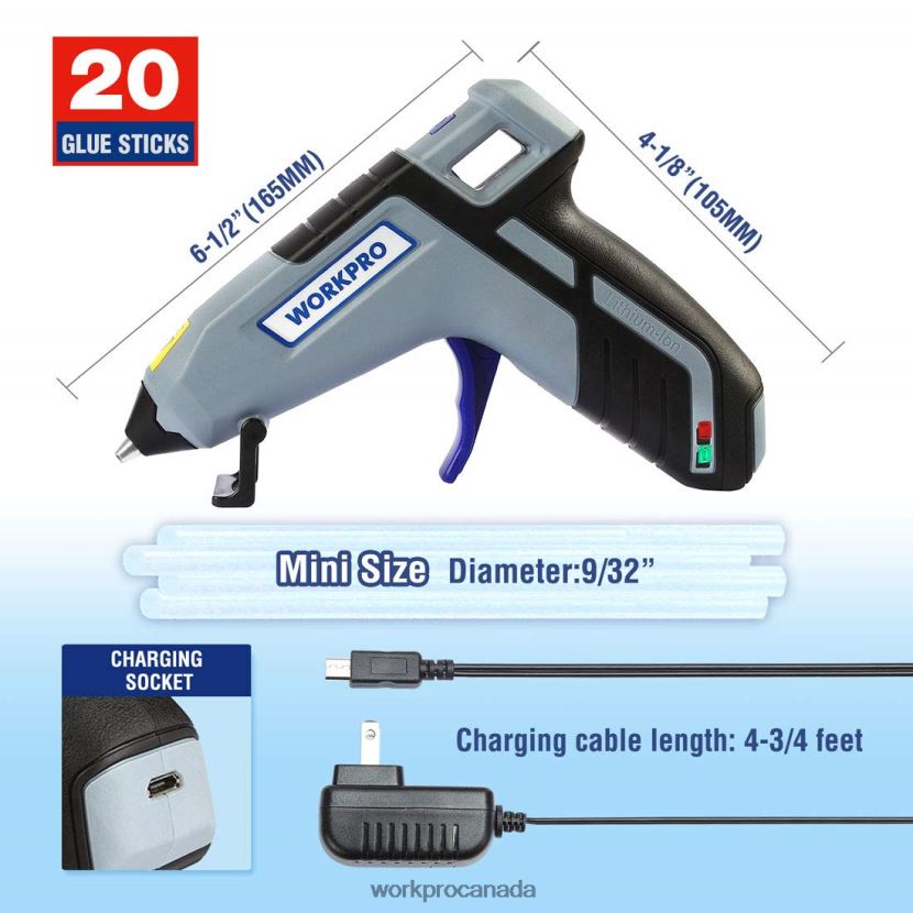 Useful WORKPRO 12V Cordless Reciprocating Saw & 12V Cordless Drill Driver Kit & 12 Pcs Magnetic Screwdrivers Set & Cordless Hot Glue Gun Tool ZNRDXV321