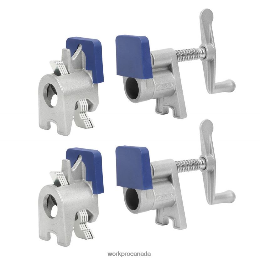 Black WORKPRO 2 Pcs Pipe Clamps, Aluminum Die-casting Lightweight Tube Clamps Tool ZNRDXV124