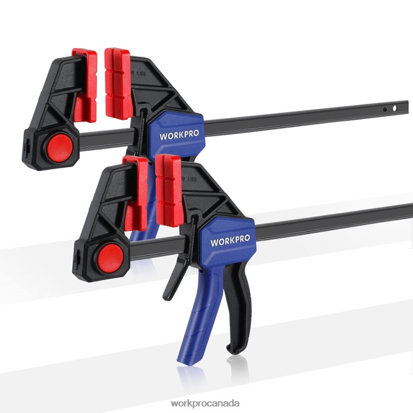Helpful WORKPRO 2 Pcs Bar Clamps for Woodworking, Medium Duty 300lbs One-Handed Clamp/Spreader Tool ZNRDXV123
