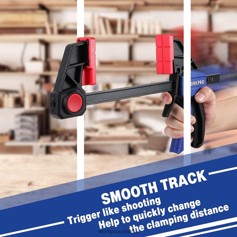Helpful WORKPRO 2 Pcs Bar Clamps for Woodworking, Medium Duty 300lbs One-Handed Clamp/Spreader Tool ZNRDXV123