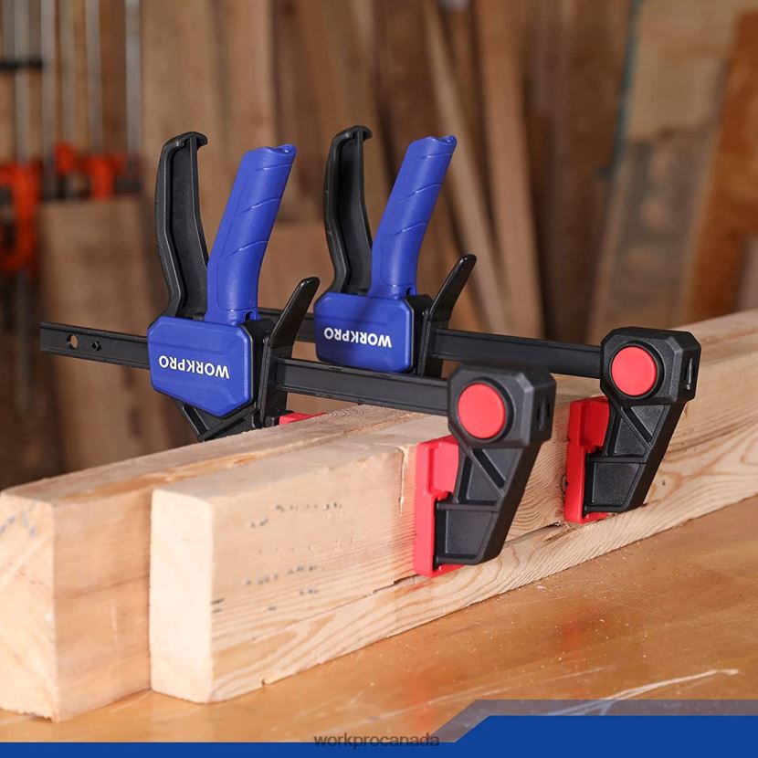 Helpful WORKPRO 2 Pcs Bar Clamps for Woodworking, Medium Duty 300lbs One-Handed Clamp/Spreader Tool ZNRDXV123