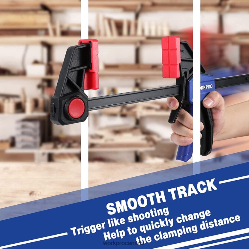 Morden WORKPRO 2 Pcs Bar Clamps for Woodworking, Medium Duty 300lbs One-Handed Clamp/Spreader Tool ZNRDXV118