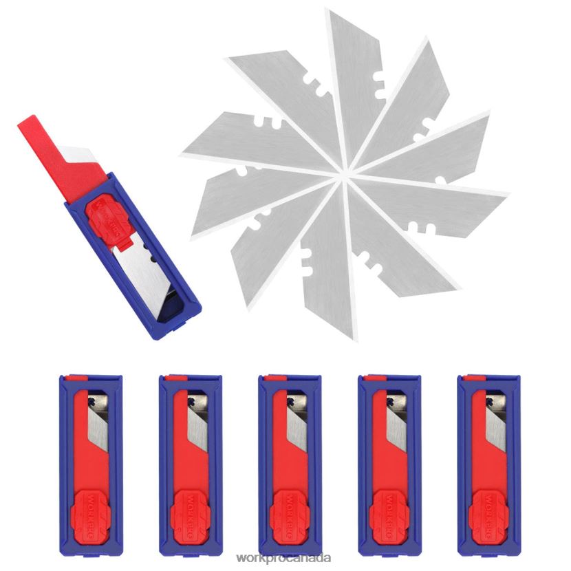 Morden WORKPRO Utility Knife Blades, SK5 Steel Box Cutter Blades Refills, Standard Size with Individual Dispenser, Pack of 50 Tool ZNRDXV55