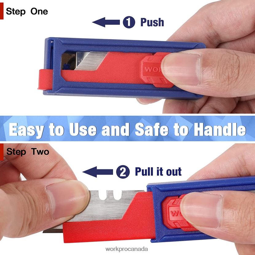 Morden WORKPRO Utility Knife Blades, SK5 Steel Box Cutter Blades Refills, Standard Size with Individual Dispenser, Pack of 50 Tool ZNRDXV55