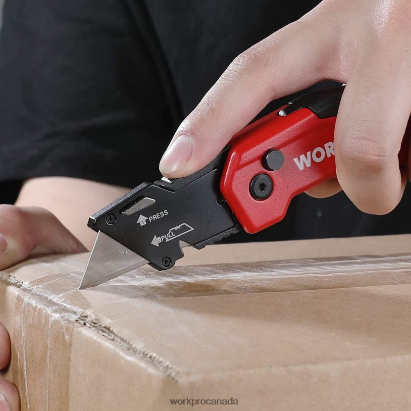 Morden WORKPRO Utility Knife Blades, SK5 Steel Box Cutter Blades Refills, Standard Size with Individual Dispenser, Pack of 50 Tool ZNRDXV55
