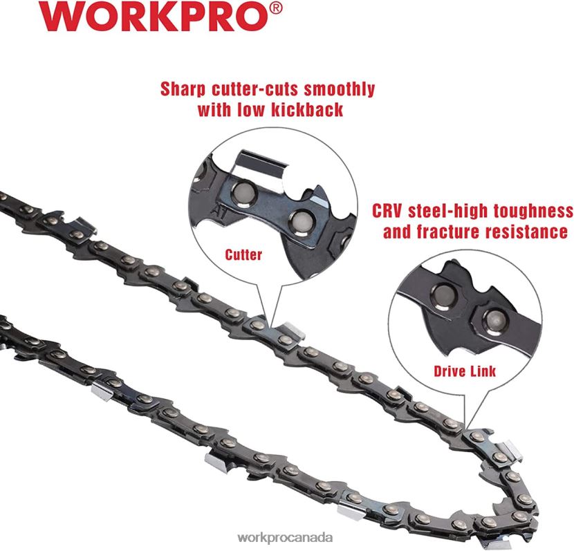 Useful WORKPRO 2-Pack Chainsaw Chain, 3/8