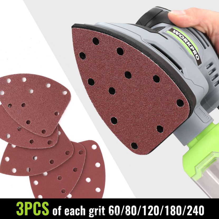 Helpful WORKPRO 1.6 Amp Detail Sander, 13000 OPM Compact Electric Sander with Dust Collector Tool ZNRDXV239