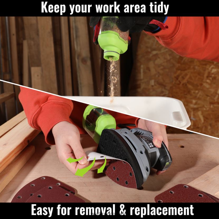 Helpful WORKPRO 1.6 Amp Detail Sander, 13000 OPM Compact Electric Sander with Dust Collector Tool ZNRDXV239