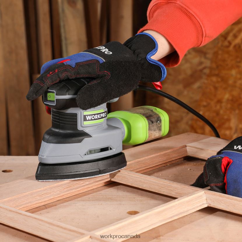 Helpful WORKPRO 1.6 Amp Detail Sander, 13000 OPM Compact Electric Sander with Dust Collector Tool ZNRDXV239