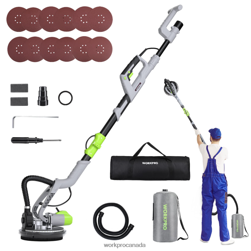 Morden WORKPRO 720W Electric Drywall Sander with Vacuum Tool ZNRDXV228