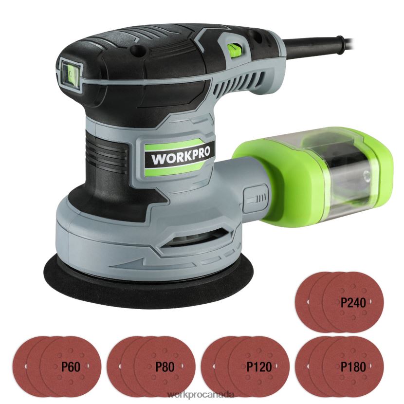 Useful WORKPRO 2.5 Amp Electric 5-Inch Random Orbit Sander, 6 Variable Speeds 7000 to 14000 RPM Tool ZNRDXV233