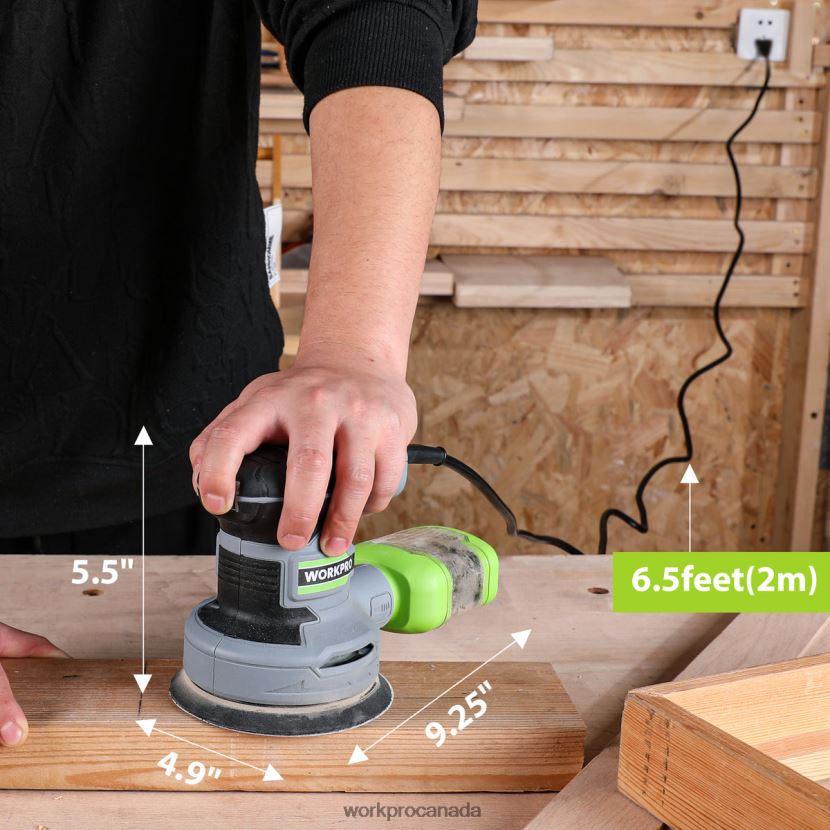 Useful WORKPRO 2.5 Amp Electric 5-Inch Random Orbit Sander, 6 Variable Speeds 7000 to 14000 RPM Tool ZNRDXV233