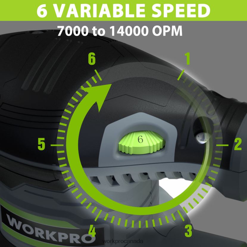 Useful WORKPRO 2.5 Amp Electric 5-Inch Random Orbit Sander, 6 Variable Speeds 7000 to 14000 RPM Tool ZNRDXV233