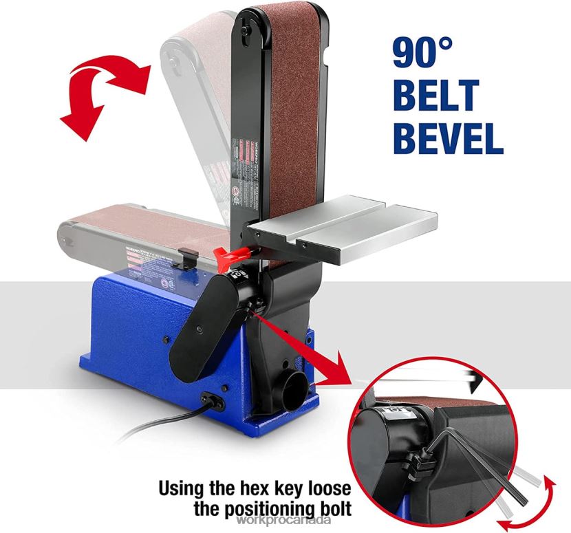 Useful WORKPRO Belt Disc Sander, 4 in. x 36 in. Belt & 6 in. Disc Sander with 6 pcs Sandpapers, Cast Iron Base for Sanding Woodworking Tool ZNRDXV235