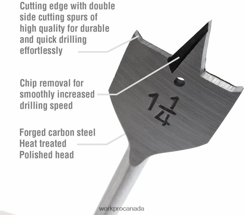 Helpful WORKPRO 13 Pcs Spade Drill Bit Set in SAE with Nylon Storage Pouch Tool ZNRDXV211
