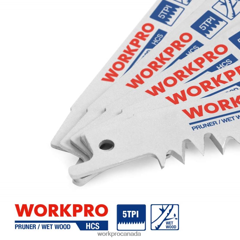 Helpful WORKPRO 5 Pcs 9-Inch Wood Pruning Reciprocating Saw Blade Set Tool ZNRDXV208