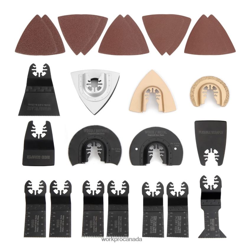 Morden WORKPRO 25 Pcs Oscillating Saw Blades, Cutting Blade, Universal Multitool Accessory for Sanding, Grinding, and Cutting Tool ZNRDXV200
