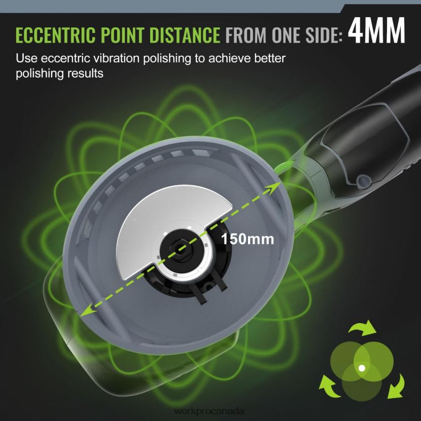 Morden WORKPRO 6-Inch Dual Action Cordless Car Buffer Polisher with 2 pcs 12V Rechargeable Battery Tool ZNRDXV238