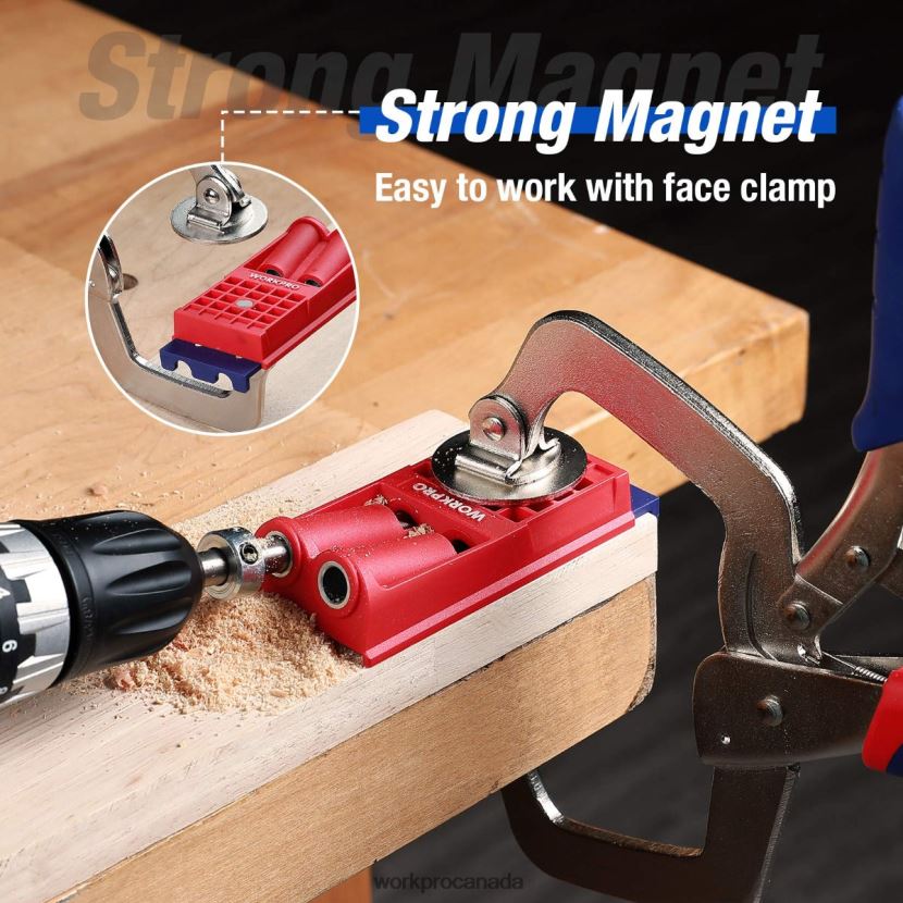 Morden WORKPRO Plastic Plugs Coarse Square Driver Screws Pocket Hole Jig Kit Tool ZNRDXV201