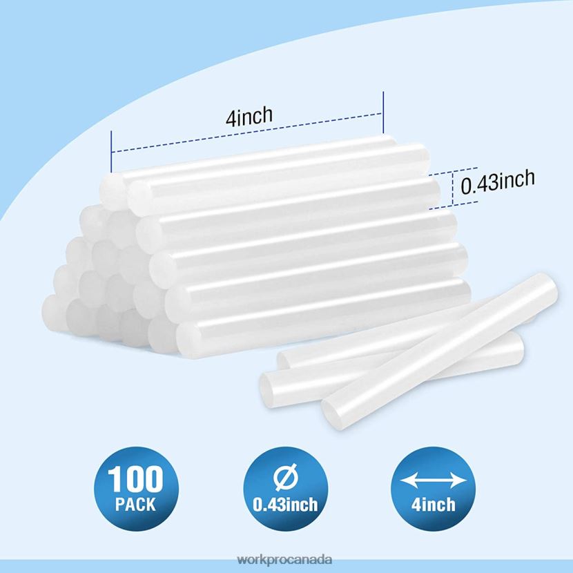 New WORKPRO 100-pack Full Size Hot Glue Sticks Compatible with Most Glue Guns Tool ZNRDXV196