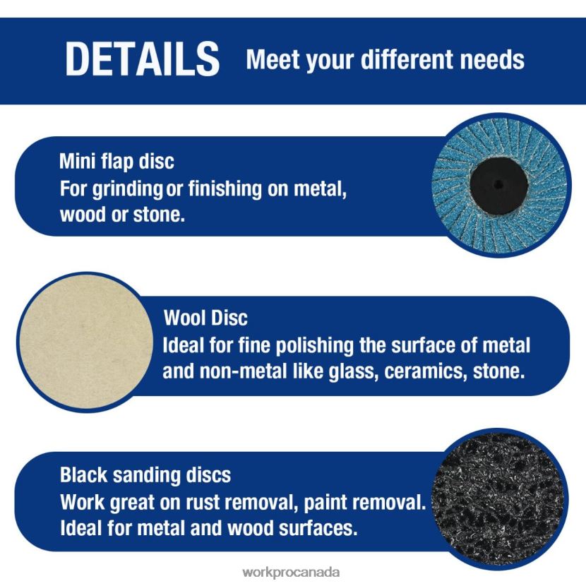 Useful WORKPRO 101 Pcs Sanding Discs Set 2 inch Discs with 1/4 inch Holder Tool ZNRDXV193