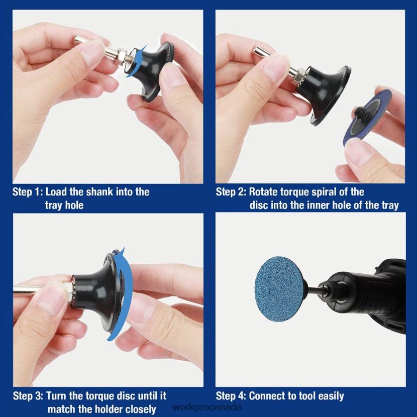 Useful WORKPRO 101 Pcs Sanding Discs Set 2 inch Discs with 1/4 inch Holder Tool ZNRDXV193