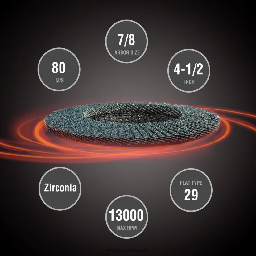 Useful WORKPRO 20 Pcs Flap Discs Zirconia Abrasive Grinding Wheel and Flap Sanding Disc Tool ZNRDXV209