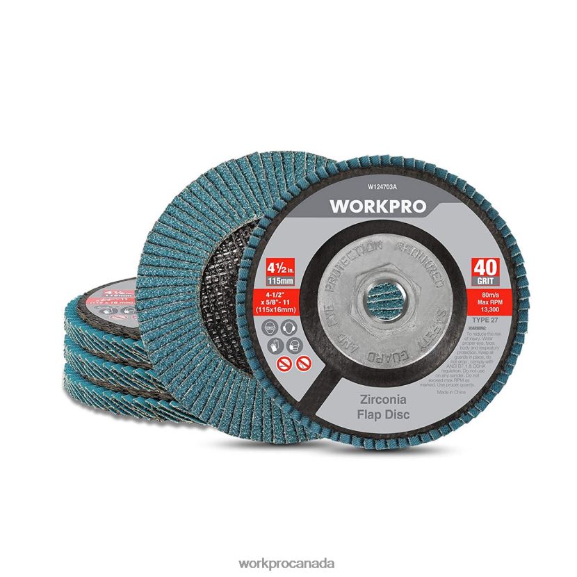 Useful WORKPRO 5 Pack Zirconia Flap Disc, Angle Grinder Sanding Disc, 4-1/2 inch Grinding Wheels Tool ZNRDXV206