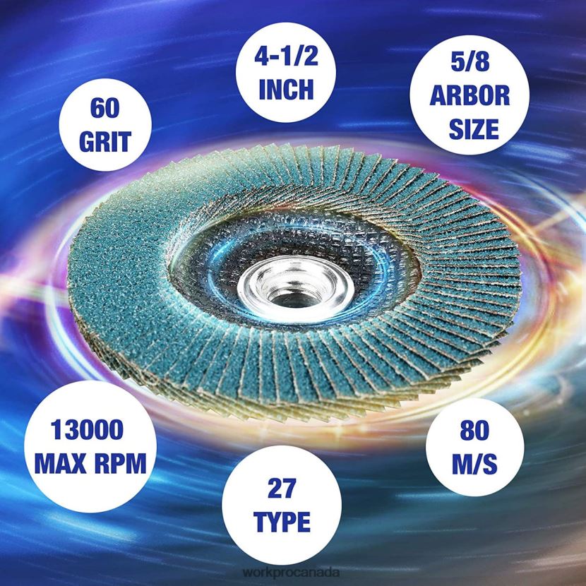 Useful WORKPRO 5 Pack Zirconia Flap Disc, Angle Grinder Sanding Disc, 4-1/2 inch Grinding Wheels Tool ZNRDXV206