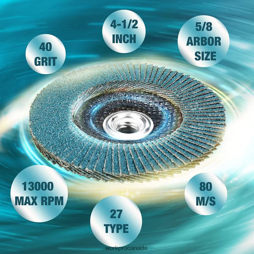 Useful WORKPRO 5 Pack Zirconia Flap Disc, Angle Grinder Sanding Disc, 4-1/2 inch Grinding Wheels Tool ZNRDXV206