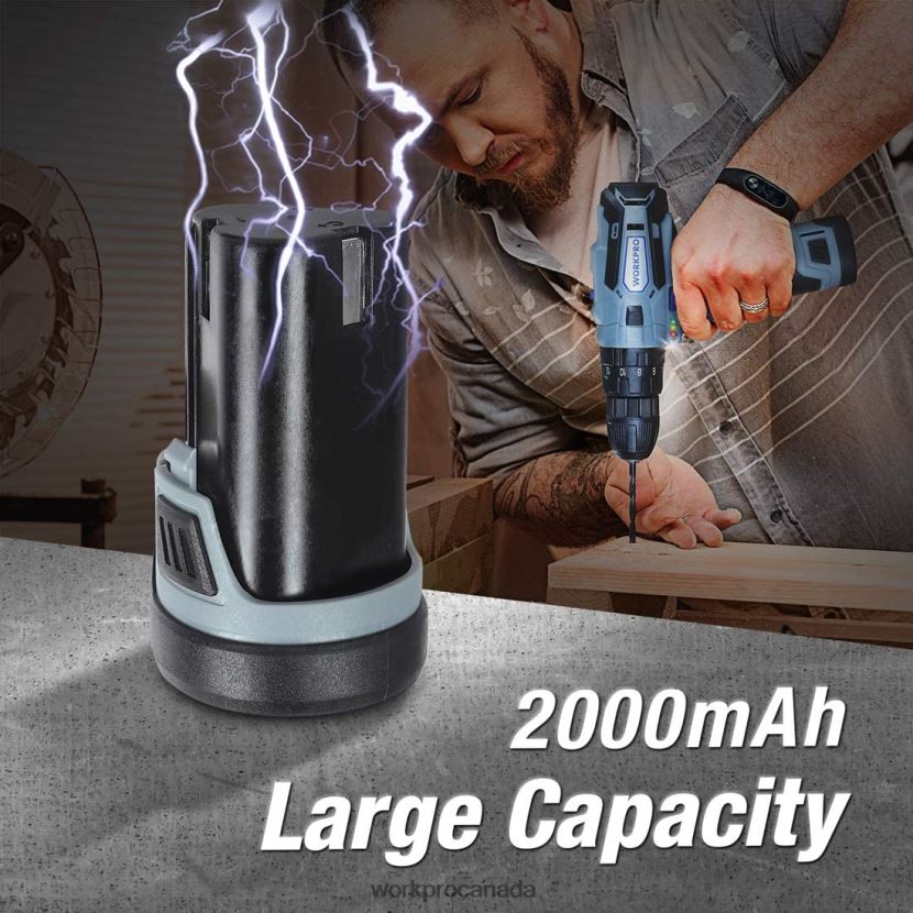 Helpful WORKPRO 12V 2.0Ah Lithium-ion Battery Pack Tool ZNRDXV224