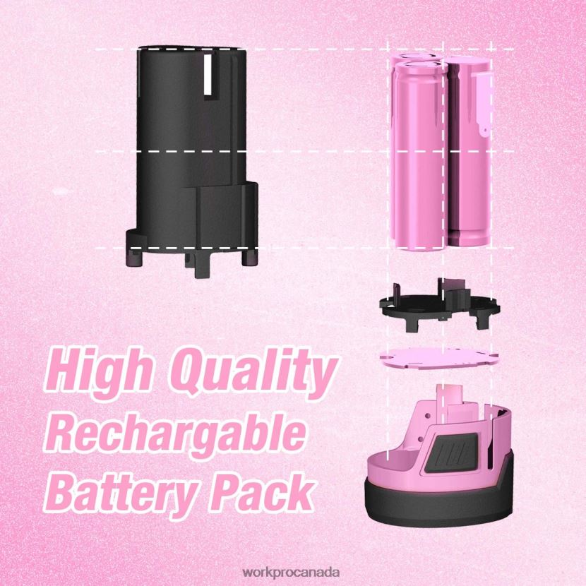 Pink WORKPRO 12V Lithium-ion Replacement Battery for 12V Cordless Drill Driver Tool ZNRDXV223