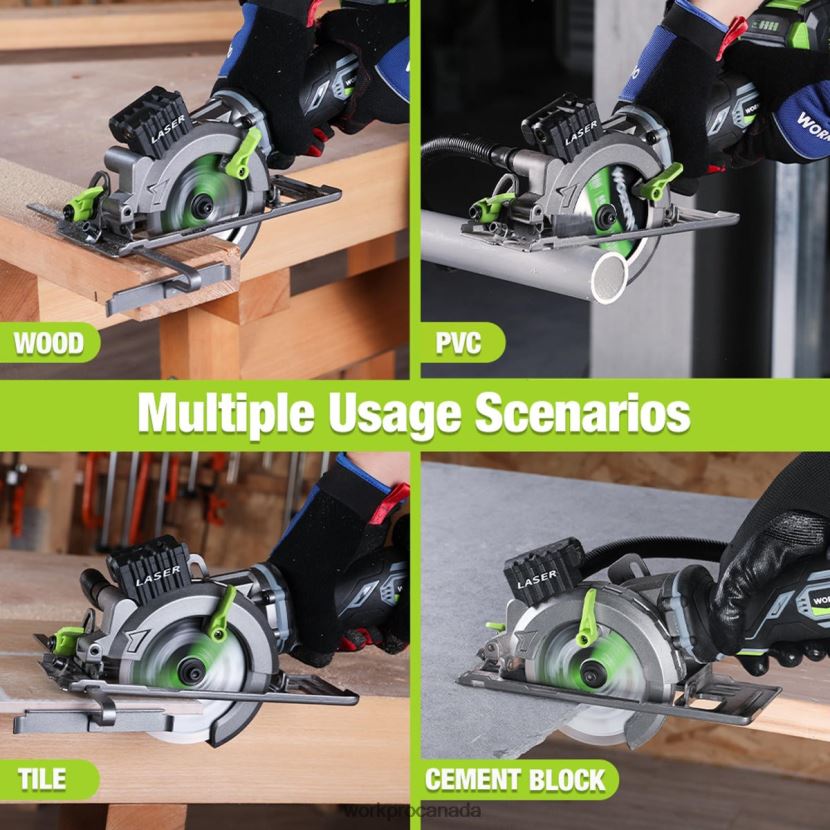 Helpful WORKPRO Compact Cordless Mini Circular Saw, 20V 4.0Ah Battery, Fast Charger, 3 Saw Blades, 4500RPM Tool ZNRDXV186