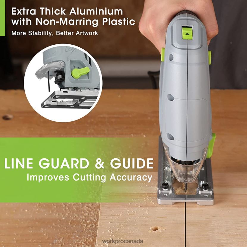 Morden WORKPRO Jig Saw, 5 AMP 3000 SPM, Jigsaw Tool Corded Electric Power Cutter for Wood, Metal, and Plastic Cutting, 7 Blades Tool ZNRDXV242