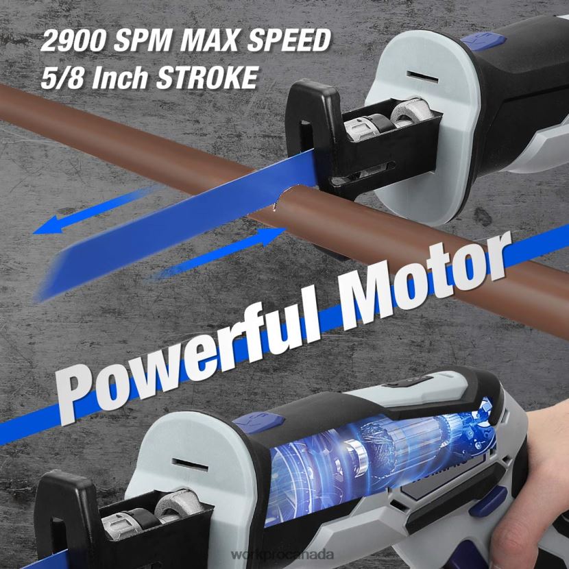 Useful WORKPRO 12V Cordless Reciprocating Saw with Clamping Jaw Tool ZNRDXV185