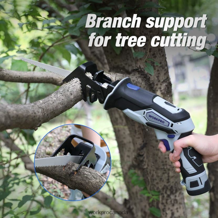 Useful WORKPRO 12V Cordless Reciprocating Saw with Clamping Jaw Tool ZNRDXV185
