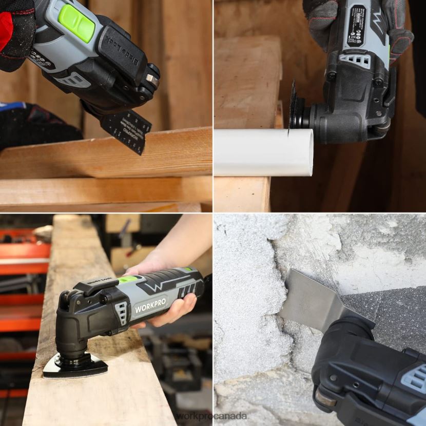 Useful WORKPRO 3.0 Amp Corded Quick-Lock Replaceable Oscillating Saw with 7 Variable Speed 3 Oscillation Angle, 17pcs Saw Accessories, and Carrying Bag Tool ZNRDXV230