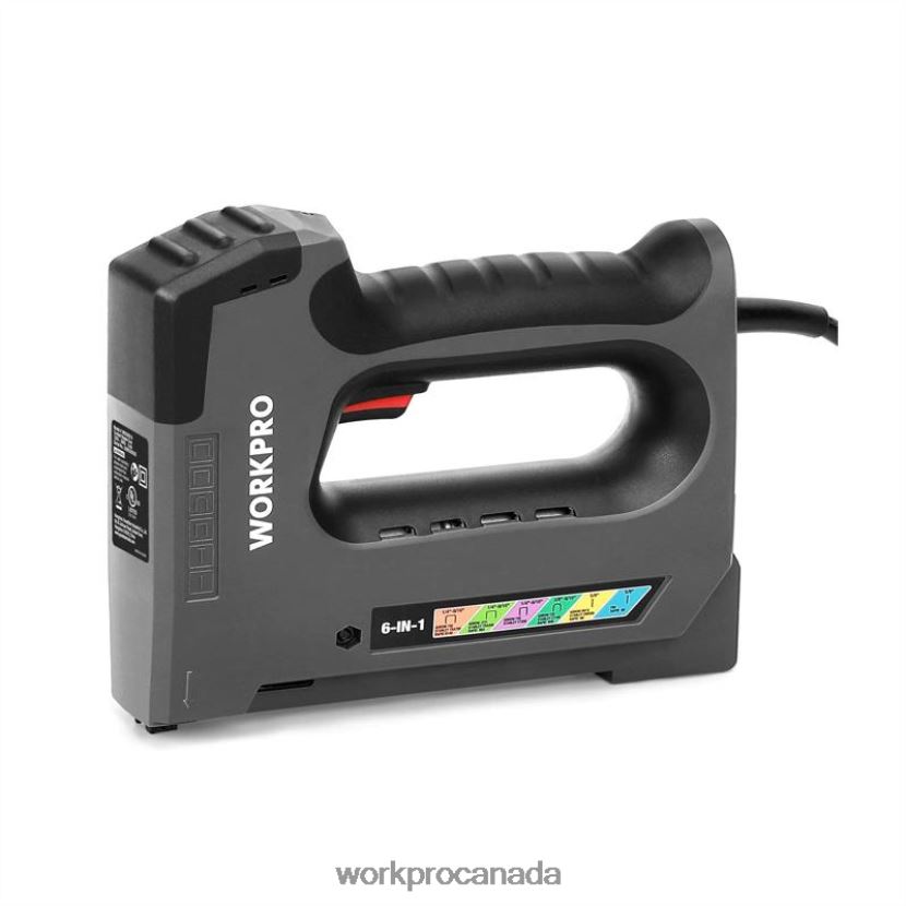 Useful WORKPRO 110V 6 in 1 Electric Stapler Tacker for DIY Project of Woodworking Tool ZNRDXV167