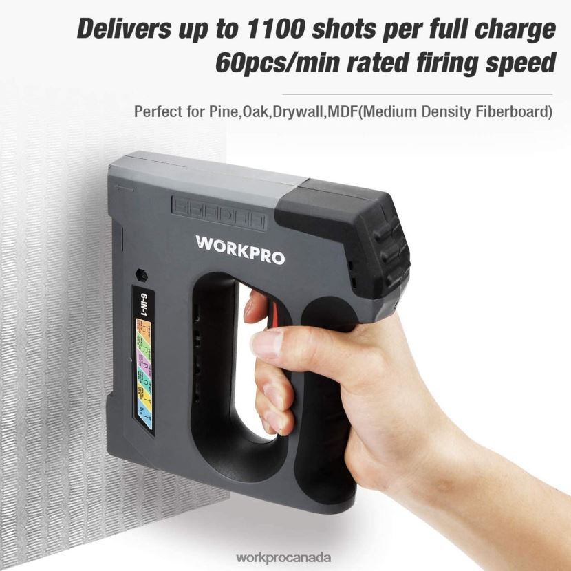 Useful WORKPRO 6 in 1 3.6V Rechargeable Cordless Staple Gun Tool ZNRDXV166