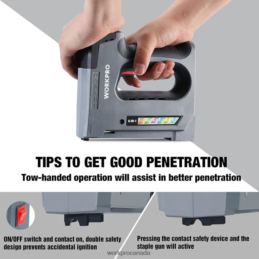 Useful WORKPRO 6 in 1 3.6V Rechargeable Cordless Staple Gun Tool ZNRDXV166