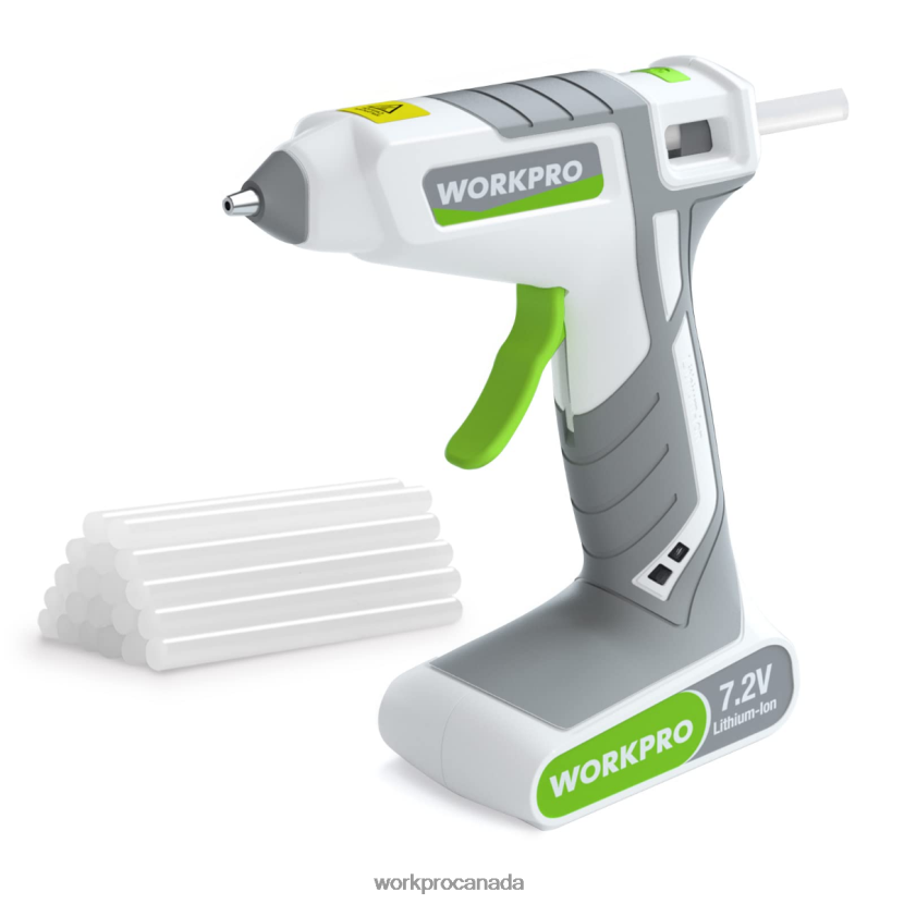 Pink/White WORKPRO 7.2V Cordless Hot Melt Glue Gun Kit Tool ZNRDXV164