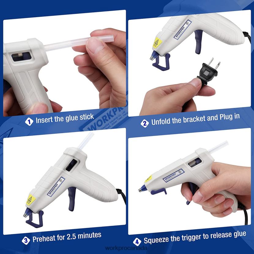 Pink/White WORKPRO Mini Hot Glue Gun Kit with 20 Pcs Hot Glue Sticks Tool ZNRDXV162