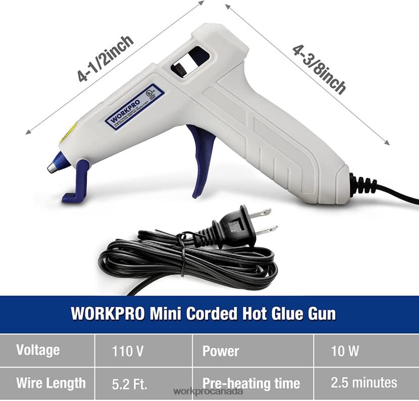 Pink/White WORKPRO Mini Hot Glue Gun Kit with 20 Pcs Hot Glue Sticks Tool ZNRDXV162